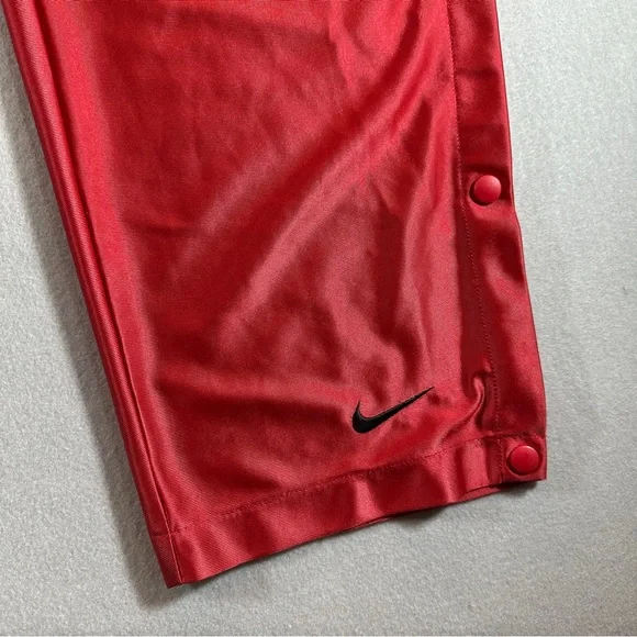 VTG Nike Tearaway Track Pants Men’s L Red Snap Sides Warm Up Basketball Baggy - Picture 2 of 9